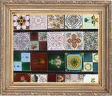 mixed antique tiles for fire inserts